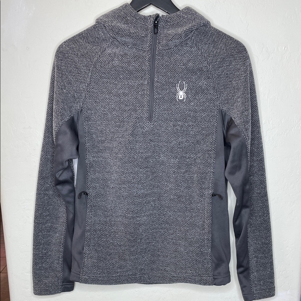 Spyder Women’s Spyder Boundless Charcoal Zip-Up Hooded Pullover